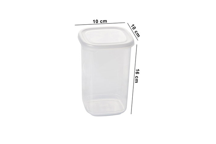 Hermia BNMPEGYWS15-51217 Juego de 15 Cajas de Almacenamiento de Plástico Blanco, 550ml-1750ml, Aptas Microondas y Lavavajillas